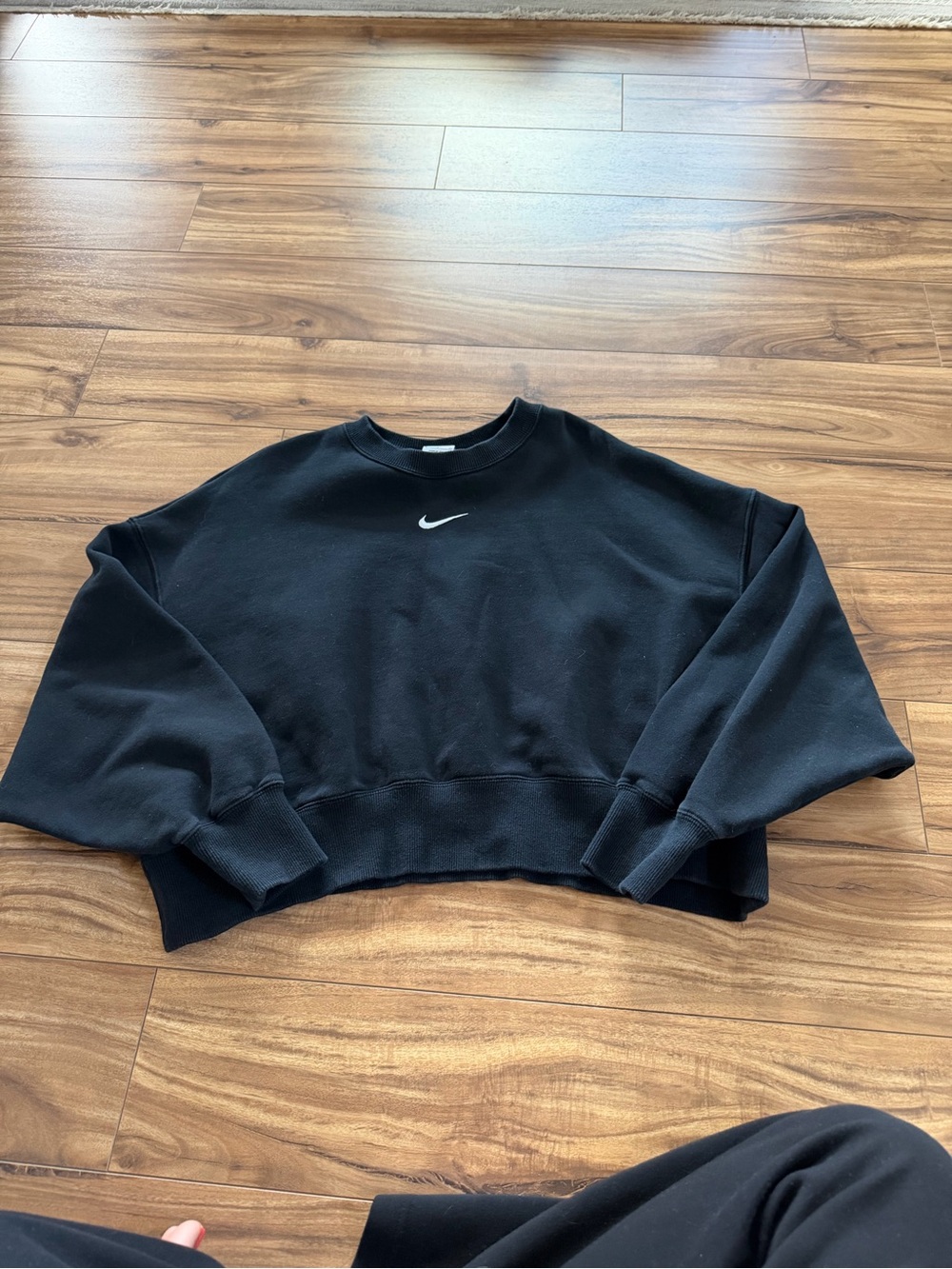 Nike Black Sweatshirt with White Swoosh